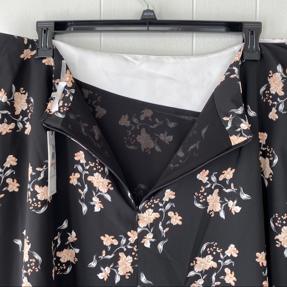 Calvin Klein Patchwork Asymmetric Hem Midi Skirt - Picture 11 of 16